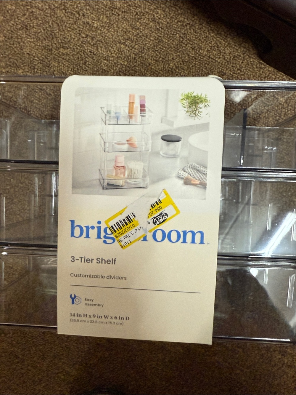 brightsroom 3-Tier Clear Acrylic Shelf - Transparent Organizer With Customizable